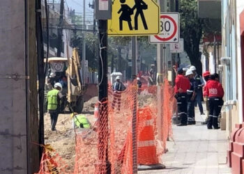 OBRAS DEL CASCO PROVOCAN FUGA DE GAS; EVACUAN PRESIDENCIA DE SAN PEDRO