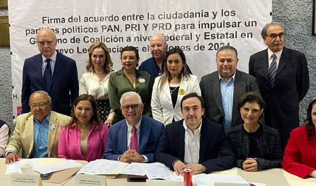 OFICIALIZAN PRI, PAN Y PRD TRÍO PARA 2024 1 OFICIALIZAN PRI, PAN Y PRD TRÍO PARA 2024