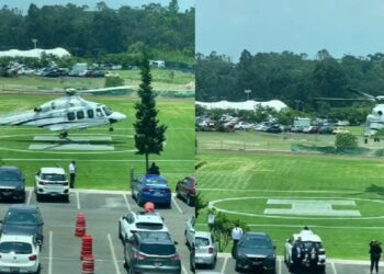 LLEGA A CLASES EN HELICÓPTERO