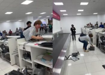 NO ENCUENTRA RESERVACIÓN Y DESTRUYE MONITORES DE AEROLÍNEA EN AICM