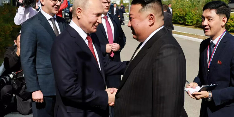 KIM JONG UN Y VLADIMIR PUTIN CELEBRAN CUMBRE EN RUSIA PARA DISCUTIR ASUNTOS MILITARES Y DE COOPERACIÓN ESPACIAL 1 KIM JONG UN Y VLADIMIR PUTIN CELEBRAN CUMBRE EN RUSIA PARA DISCUTIR ASUNTOS MILITARES Y DE COOPERACIÓN ESPACIAL