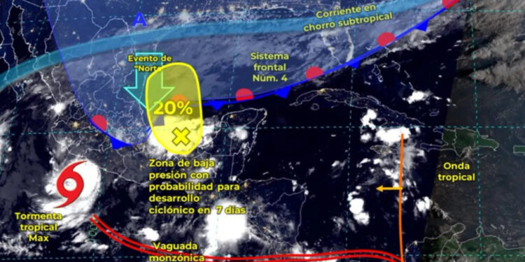 ALERTA POR TORMENTAS TROPICALES “MAX” Y “LIDIA” EN SIETE ESTADOS DE MÉXICO