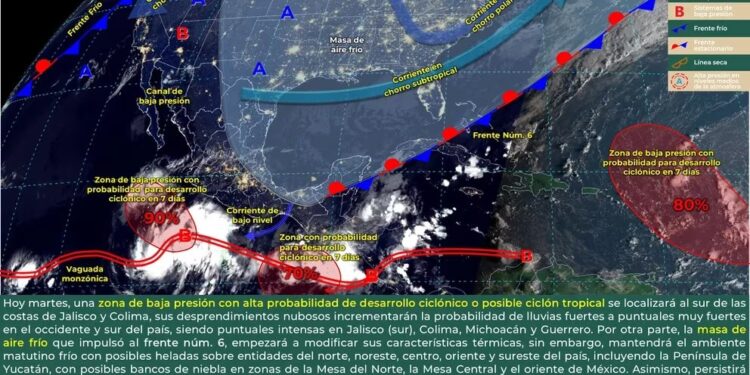 ¡FRENTE FRÍO Y POSIBLE CICLÓN AZOTAN A 24 ESTADOS HOY, 17 DE OCTUBRE! 1 ¡FRENTE FRÍO Y POSIBLE CICLÓN AZOTAN A 24 ESTADOS HOY, 17 DE OCTUBRE!