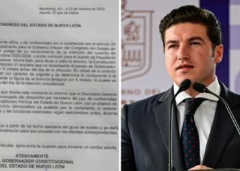 PIDE SAMUEL GARCÍA LICENCIA AL CONGRESO; VA POR LA PRESIDENCIA