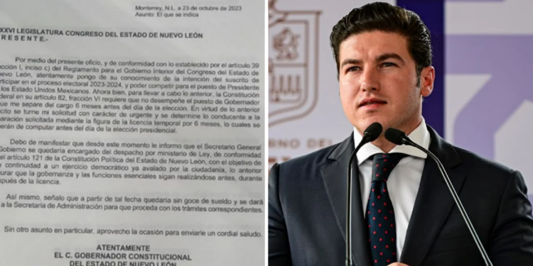PIDE SAMUEL GARCÍA LICENCIA AL CONGRESO; VA POR LA PRESIDENCIA 1 PIDE SAMUEL GARCÍA LICENCIA AL CONGRESO; VA POR LA PRESIDENCIA