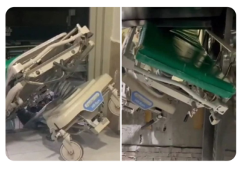 OTRA VEZ EL IMSS; FALLA ELEVADOR Y PRENSA CAMILLA