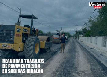 REANUDAN TRABAJOS DE PAVIMENTACIÓN EN SABINAS HIDALGO