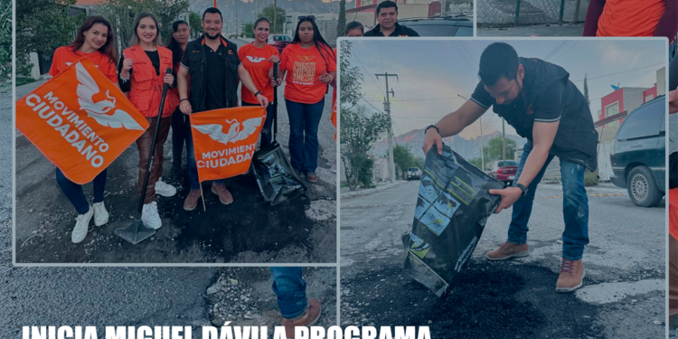 INICIA MIGUEL DÁVILA PROGRAMA DE BACHEO EN GARCÍA 1 INICIA MIGUEL DÁVILA PROGRAMA DE BACHEO EN GARCÍA