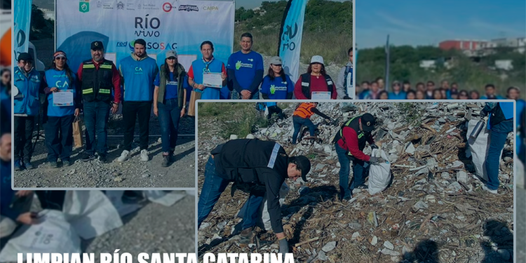 Limpian Río Santa Catarina
