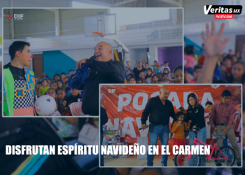 Disfrutan espíritu navideño en El Carmen