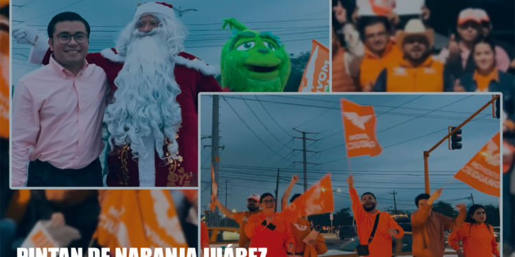 Pintan de naranja Juárez