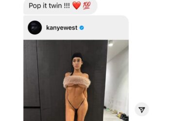 KANYE WEST DESATA CONTROVERSIA AL COMPARTIR IMÁGENES DE BIANCA CENSORI CASI DESNUDA