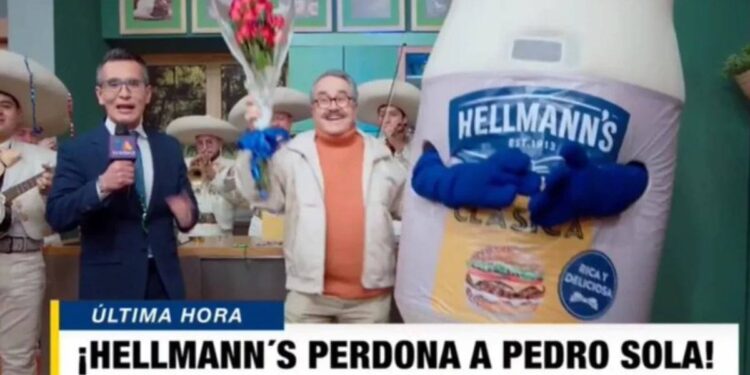 PEDRO SOLA SE REDIME: REPITE COMERCIAL DE HELLMANN’S 17 AÑOS DESPUÉS DE SU INFAME ERROR