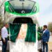 EXHIBEN PRIMER VAGÓN DEL NUEVO METRO EN PARQUE FUNDIDORA