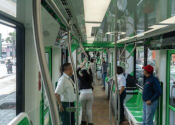 INICIA TREN ELÉCTRICO DE ECOVÍA RECORRIDOS CON PASAJEROS