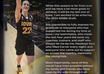 CAITLIN CLARK ANUNCIA SU SALIDA DEL BALONCESTO UNIVERSITARIO PARA INGRESAR AL DRAFT DE LA WNBA