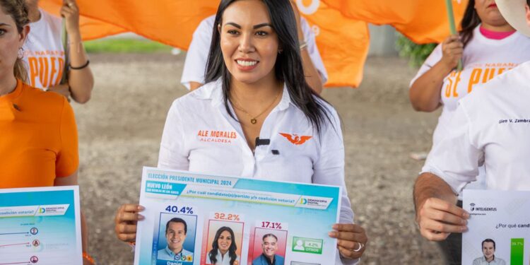 CRECE ALE MORALES; CANDIDATA DE MC POR SAN NICOLÁS SE UBICA A 7 PUNTOS DEL CANDIDATO DEL PRIAN