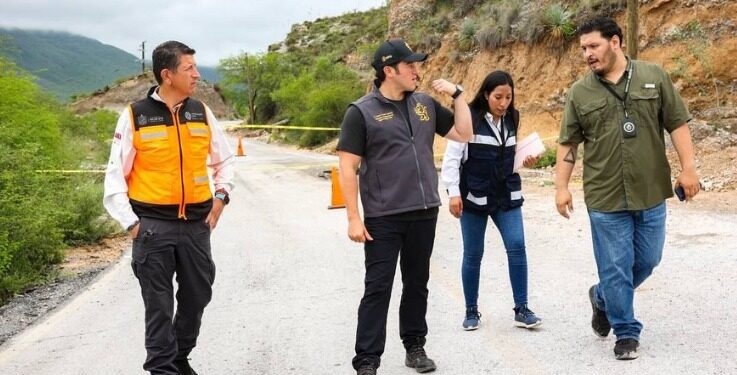 EVALÚA SAMUEL DAÑOS EN SIERRA DE SANTIAGO 1 EVALÚA SAMUEL DAÑOS EN SIERRA DE SANTIAGO