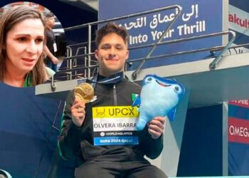 ANA GABRIELA GUEVARA CELEBRA TRIUNFO DE OSMAR OLVERA EN PARÍS 2024