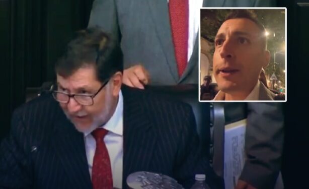 ROCÍAN GASOLINA A COLOSIO AFUERA DEL SENADO