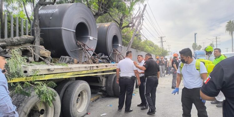 TRAILERO PIERDE EL CONTROL Y MATA A 2 EN PARADA DE CAMIÓN