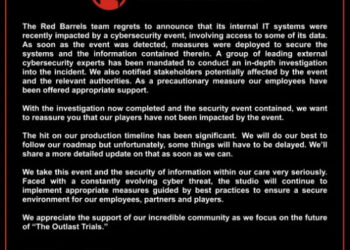 ESTUDIO DE OUTLAST SUFRE HACKEO MASIVO Y RETRASOS EN SUS PROYECTOS