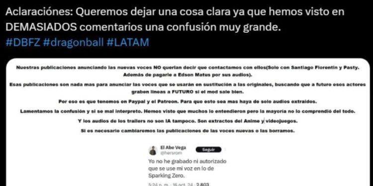 DRAGON BALL SPARKING ZERO: CONFUSIÓN POR ACTORES DE DOBLAJE LATINO ACLARADA 1 DRAGON BALL SPARKING ZERO: CONFUSIÓN POR ACTORES DE DOBLAJE LATINO ACLARADA
