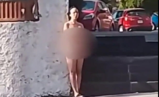CAPTAN A MUJER DESNUDA AFUERA DE TIENDA EN CUMBRES