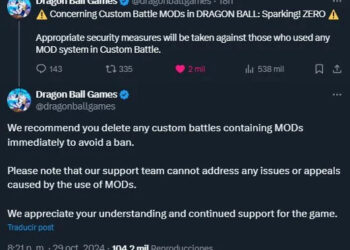 DRAGON BALL SPARKING! ZERO IMPONDRÁ SANCIONES A JUGADORES QUE USEN MODS NO PERMITIDOS