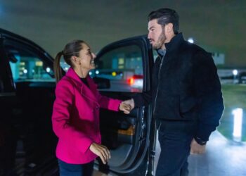 VISITA SHEINBAUM NL: SE REÚNE PRESIDENTA CON SAMUEL Y SU GABINETE; OFRECE APOYOS PARA TREN Y OTROS PROYECTOS.