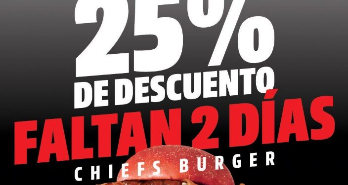 DESCUENTO DEL BLACK FRIDAY EN LA CHIEFS BURGER DE CARL'S JR. 1 DESCUENTO DEL BLACK FRIDAY EN LA CHIEFS BURGER DE CARL’S JR.