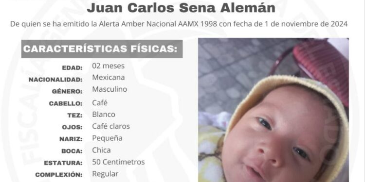 OFRECE FISCALÍA 500 MIL POR INFORMACIÓN QUE AYUDE A LOCALIZAR A BEBÉ ROBADO 1 OFRECE FISCALÍA 500 MIL POR INFORMACIÓN QUE AYUDE A LOCALIZAR A BEBÉ ROBADO