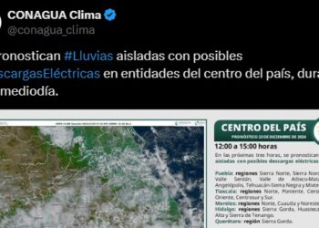 PRONOSTICAN CHUBASCOS Y HELADAS EN SEMANA NAVIDEÑA