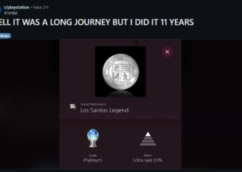 GAMER CONSIGUE EL TROFEO PLATINO DE GTA V TRAS 11 AÑOS