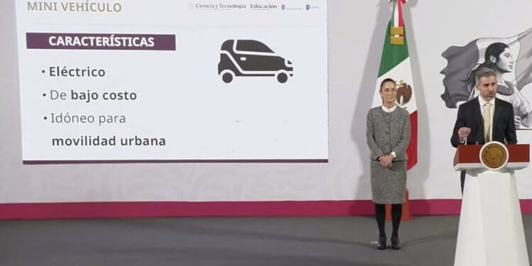FABRICARÁ 4T AUTOS ELÉCTRICOS DE $90 MIL PESOS, PRESENTAN EN CONFERENCIA DE SHEINBAUM PROYECTO DE NUEVA PARAESTATAL 1 FABRICARÁ 4T AUTOS ELÉCTRICOS DE $90 MIL PESOS, PRESENTAN EN CONFERENCIA DE SHEINBAUM PROYECTO DE NUEVA PARAESTATAL