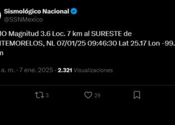 TIEMBLA EN MONTEMORELOS:REPORTAN SISMO DE 3.6 GRADOS EN LA ESCALA RICHTER EN EL MUNICIPIO DE LA REGIÓN CITRÍCOLA; NO HAY REGISTRO DE DAÑOS. 
