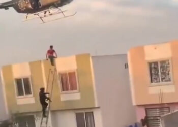¡DE PELÍCULA! DETIENE FUERZA CIVIL CON HELICÓPTERO A BANDA DE LADRONES EN ZUAZUA
