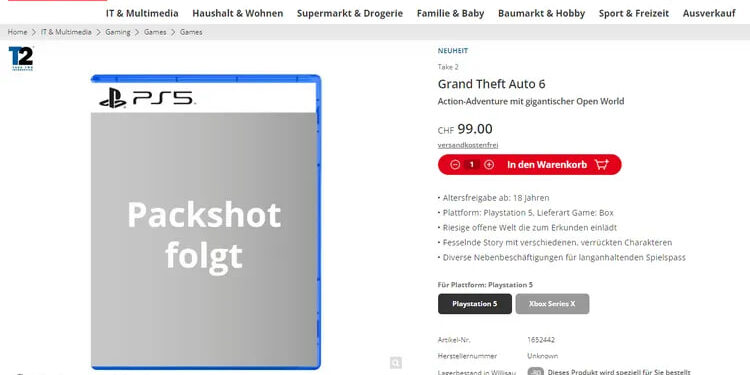 PRECIOS DE GTA 6 GENERAN EXPECTATIVAS EN EL MERCADO EUROPEO 1 PRECIOS DE GTA 6 GENERAN EXPECTATIVAS EN EL MERCADO EUROPEO
