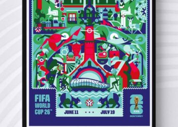 PRESENTAN PÓSTER OFICIAL DEL MUNDIAL 2026 PARA MONTERREY; LO DISEÑA ARTISTA MEXICANO CUEMANCHE
