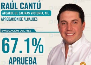 CRECE APROBACIÓN DE RAÚL CANTÚ EN SALINAS VICTORIA; CONSOLIDA TENDENCIA A LA ALZA EN SEGUNDA GESTIÓN AL FRENTE DEL MUNICIPIO
