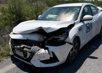 TIENE POLICARPO OTRO ACCIDENTE VIAL; TRAS CHOCAR EN EL CENTRO DE MONTERREY EN MAYO, LÍDER PANISTA ATROPELLA A UN ANIMAL EN LA CARRETERA.