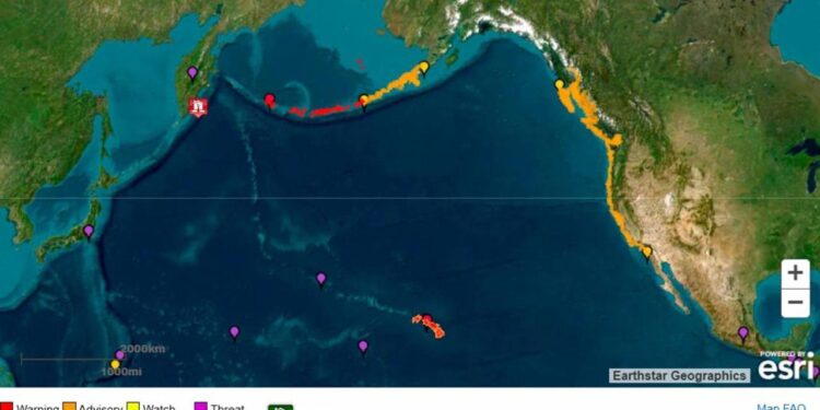 SE REDUCEN ALERTAS DE TSUNAMI TRAS TERREMOTO DE 8.8 EN KAMCHATKA QUE ACTIVÓ EVACUACIONES EN EL PACÍFICO