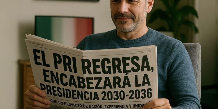 CON IMAGEN DE IA, EL PRI ASEGURA QUE REGRESARÁ A LA PRESIDENCIA EN EL 2030