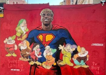 VANDALIZAN MURAL DE LAMINE YAMAL EN BARCELONA TRAS POLÉMICA EN SU FIESTA