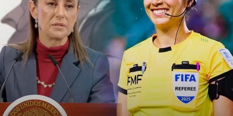 CONDENA SHEINBAUM AMENAZAS A ÁRBITRA INTERNACIONAL MEXICANA. 1 CONDENA SHEINBAUM AMENAZAS A ÁRBITRA INTERNACIONAL MEXICANA.