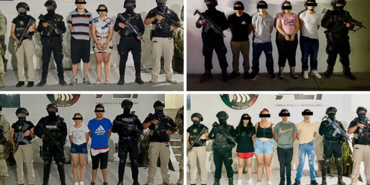 DETIENE POLICÍA DE SALINAS VICTORIA A UNA DECENA DE PRESUNTOS LADRONES