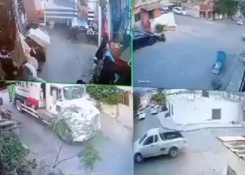 AQUÍ SE RESUELVE … ¡A GOLPES!; CAPTAN RIÑA ENTRE TRABAJADORES QUE RECOLECTAN BASURA EN MONTERREY.