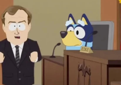 BLUEY APARECE POR SORPRESA EN SOUTH PARK PARA CRITICAR EL USO FRAUDULENTO DE LA INTELIGENCIA ARTIFICIAL 1 BLUEY APARECE POR SORPRESA EN SOUTH PARK PARA CRITICAR EL USO FRAUDULENTO DE LA INTELIGENCIA ARTIFICIAL