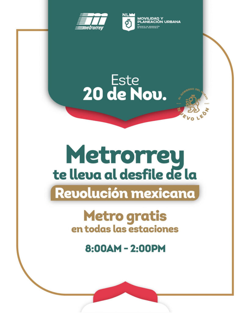 ANUNCIA ESTADO METRO GRATIS PARA DESFILE DE LA REVOLUCIÓN 2 photo 2025 11 15 12 54 40
