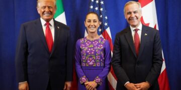 AL ‘RITMO’ DE TRUMP; SE REÚNE SHEINBAUM CON MANDATARIO DE EU Y PRIMER MINISTRO DE CANADÁ TRAS SORTEO DEL MUNDIAL EN WASHINGTON